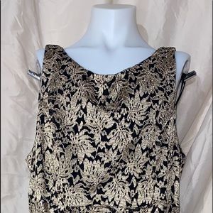 Gold and black dress- midnight velvet